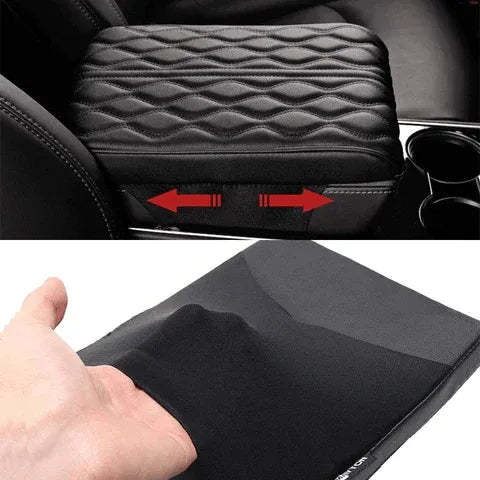 Komfortable Armlehnenauflage aus Baumwolle und Leder für Autos