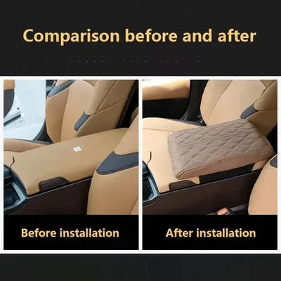 Komfortable Armlehnenauflage aus Baumwolle und Leder für Autos