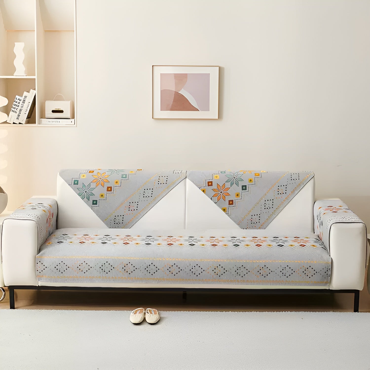 Boho Style Stretch Sofa Cover – Protects and Renews the Look