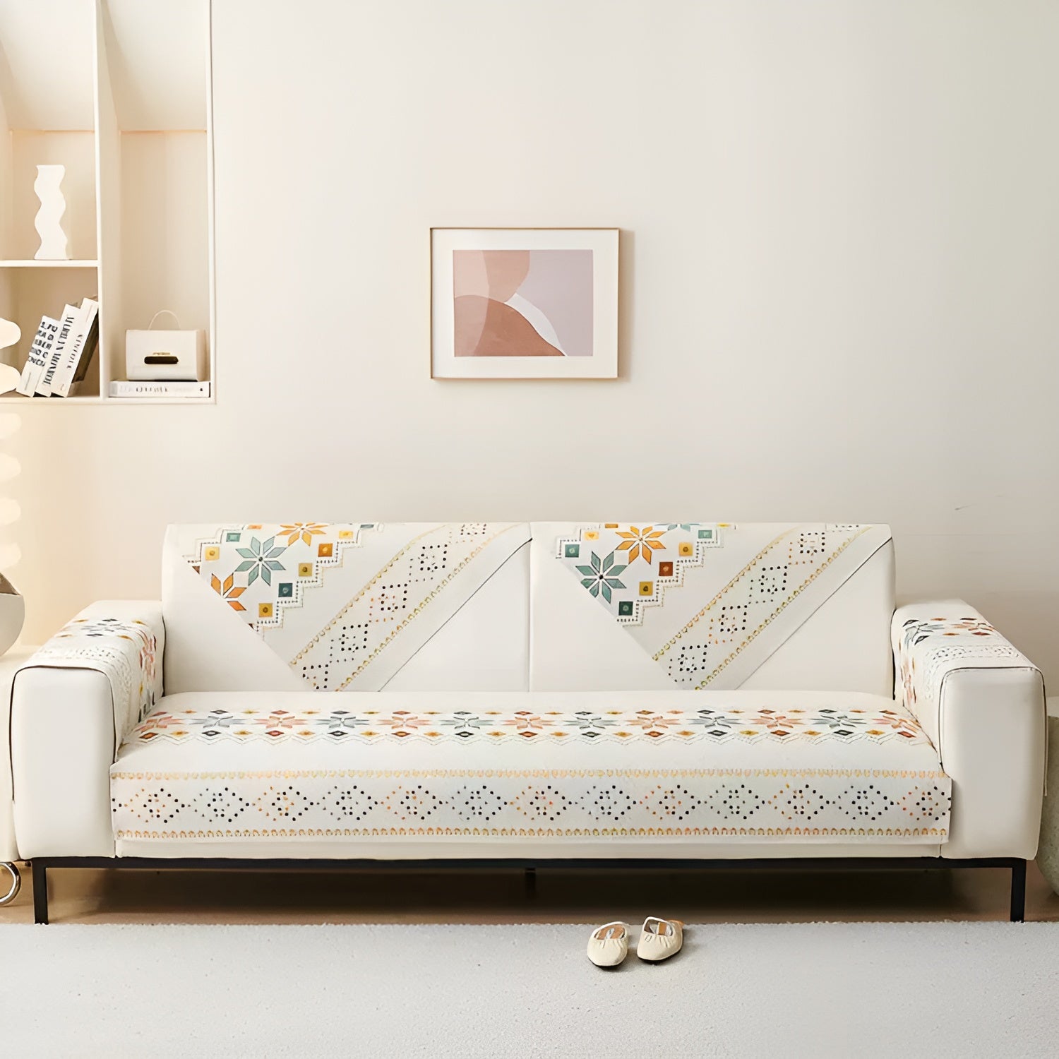 Boho Style Stretch Sofa Cover – Protects and Renews the Look
