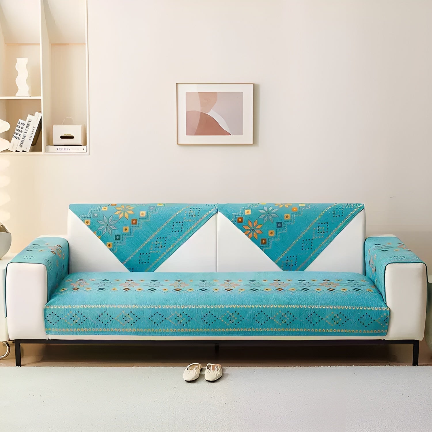 Boho Style Stretch Sofa Cover – Protects and Renews the Look