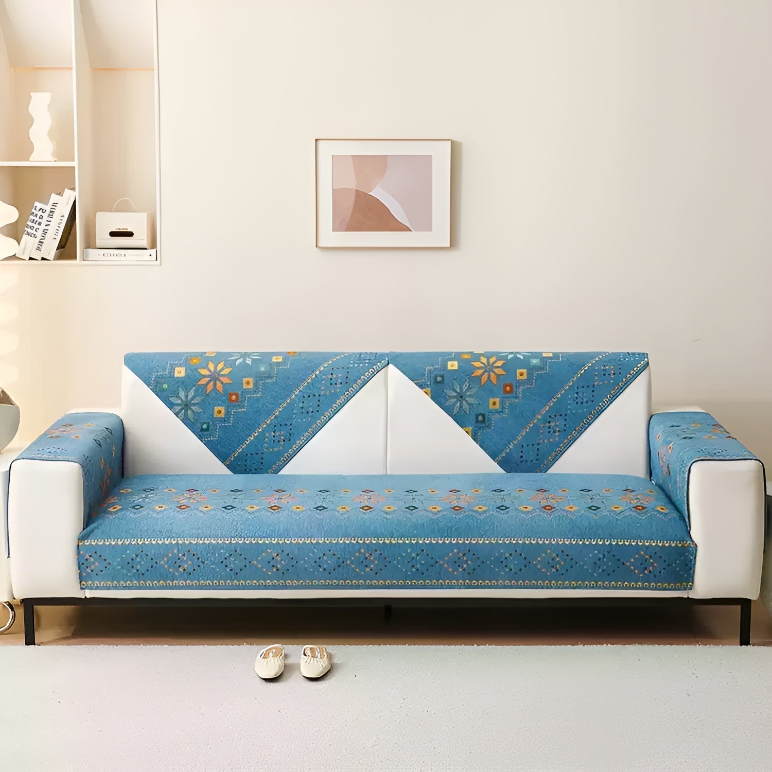 Boho Style Stretch Sofa Cover – Protects and Renews the Look