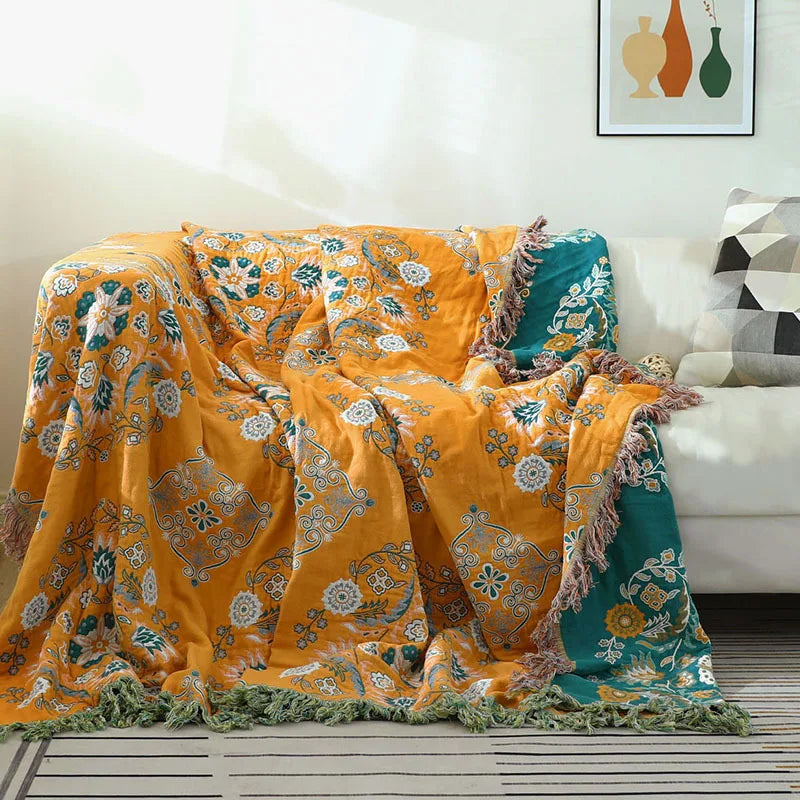 Luxuriöser Baumwollteppich im Boho-Stil für jeden Raum