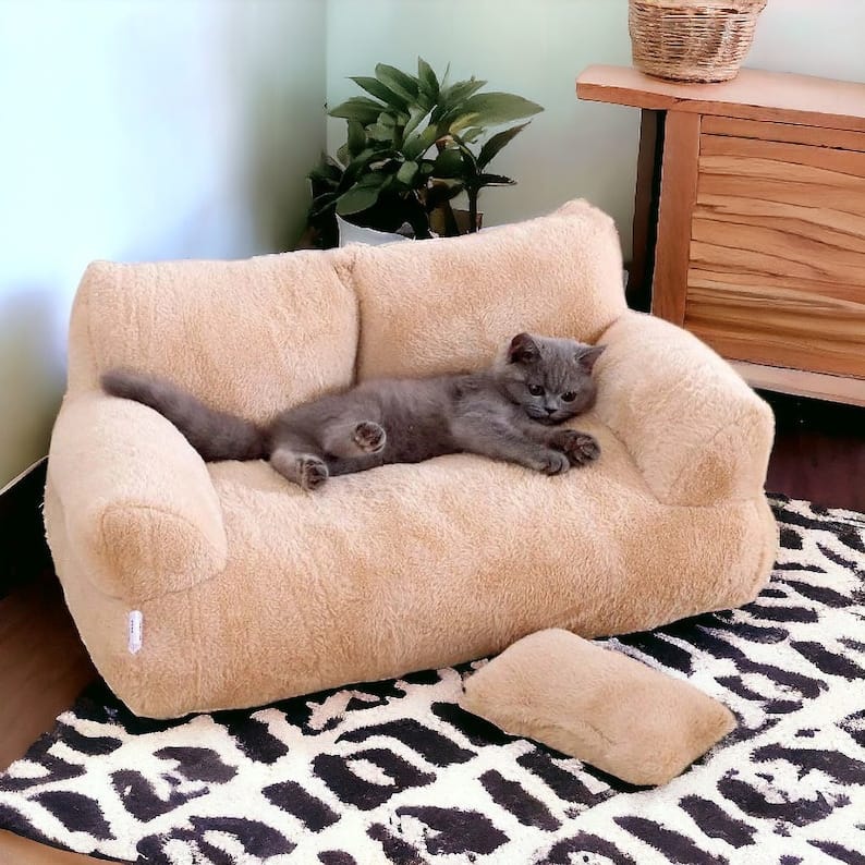 Gemütliches Haustierbett - Sofa für Hunde und Katzen