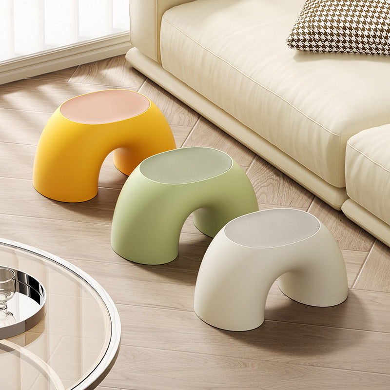 Bunter Fußhocker für Wohnzimmer und Schlafzimmer – Leicht und Stapelbar