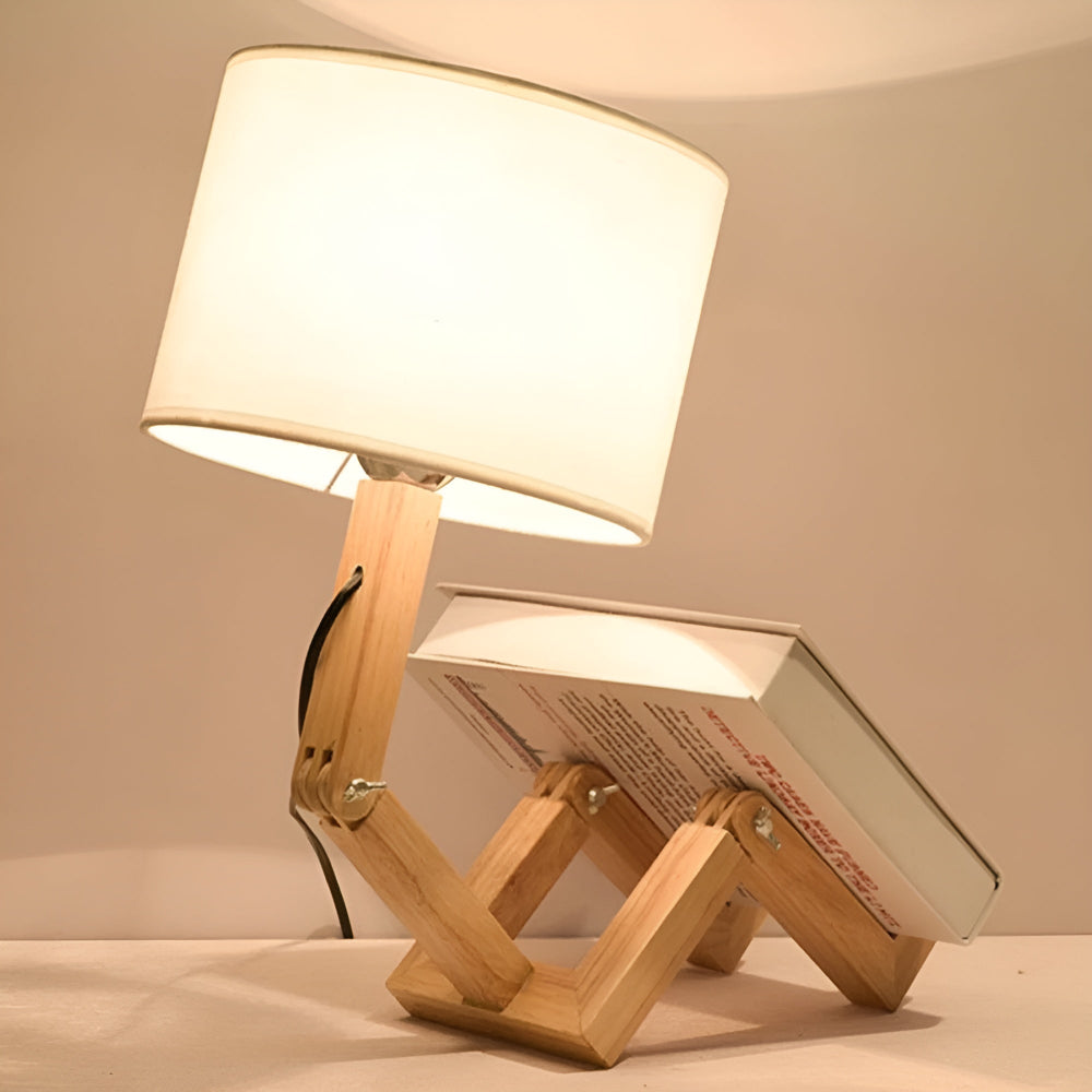 Flexibel Verstellbare Holz-Roboter Schreibtischlampe für Zuhause und Büro