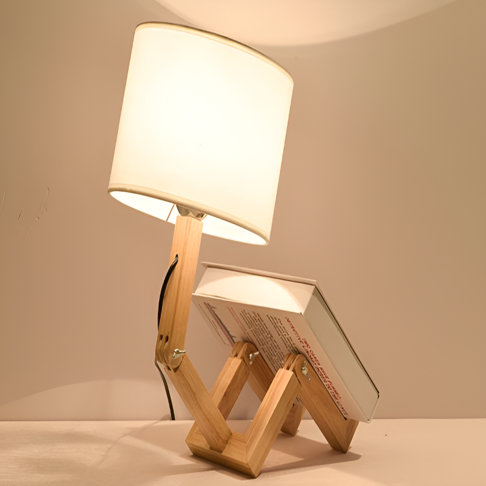 Flexibel Verstellbare Holz-Roboter Schreibtischlampe für Zuhause und Büro