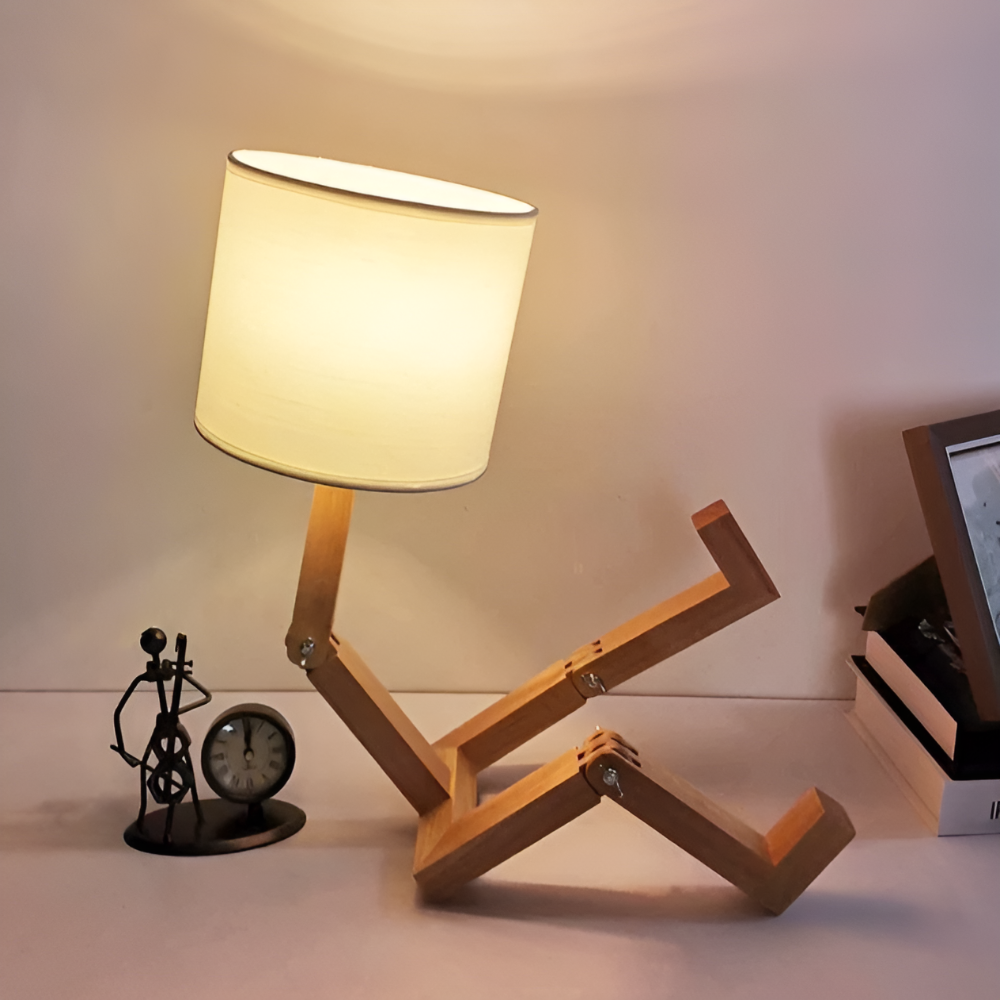 Flexibel Verstellbare Holz-Roboter Schreibtischlampe für Zuhause und Büro