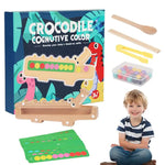Kreatives Farbspiel mit Krokodil - Farbenspiele für Kinder