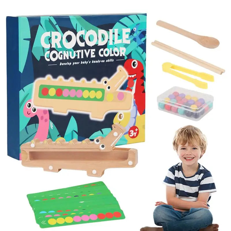 Kreatives Farbspiel mit Krokodil - Farbenspiele für Kinder