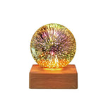 Zauberhafte Kristallkugel-Lampe mit 3D Feuerwerkseffekt