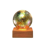 Zauberhafte Kristallkugel-Lampe mit 3D Feuerwerkseffekt