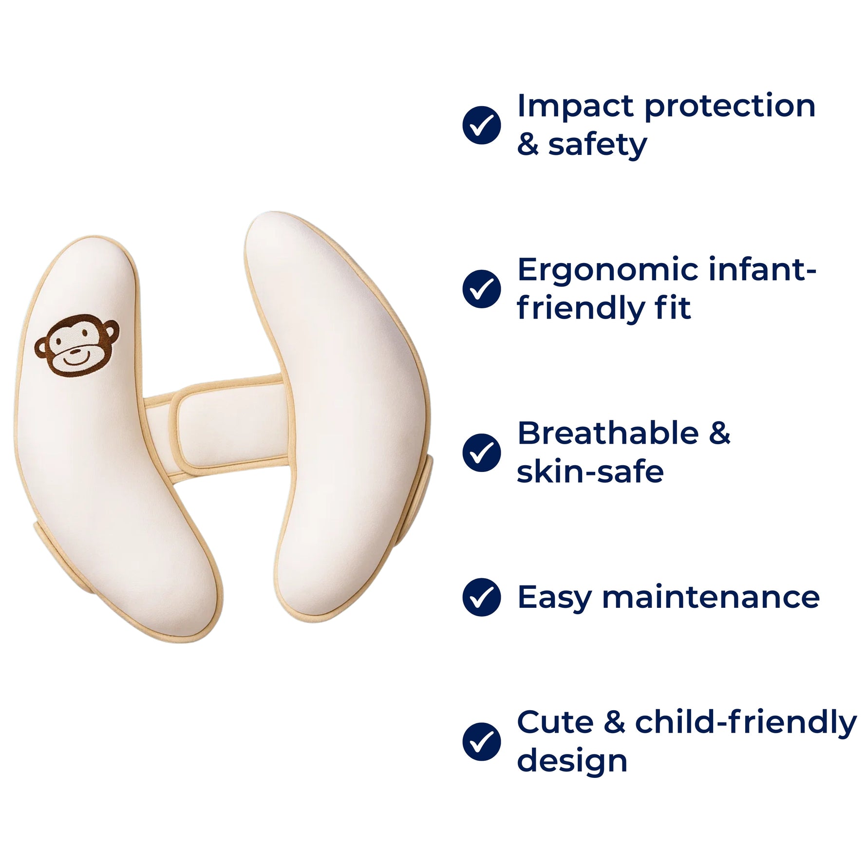 Baby Head Protection Pillow – Shock-Absorbing Banana Pillow – Breathable – Safety Lifting Aid for Strollers and Toddlers