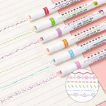 Colorful highlighter with a chisel tip