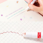 Colorful highlighter with a chisel tip