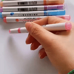 Colorful highlighter with a chisel tip