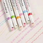 Colorful highlighter with a chisel tip
