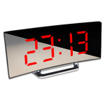 Modern LED Digital Clock with Curved Display and Dimmer Function