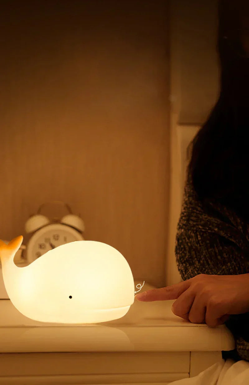 Niedliche Walfisch-Nachtlampe mit Farbwechsel - GlowWhale
