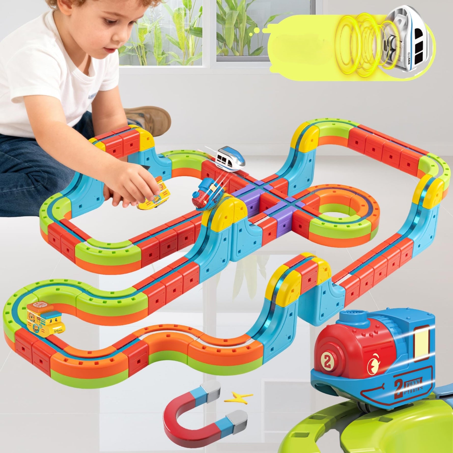 Kreativer Baukasten für Zugbahn – Interaktives Spielzeug für Kinder
