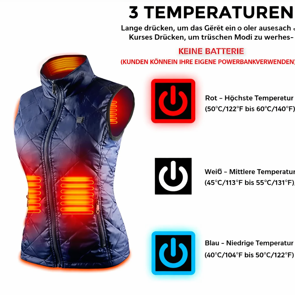 Women's Heated Vest | USB Heated Vest with Infrared Technology | Temperature Regulating & Lightweight