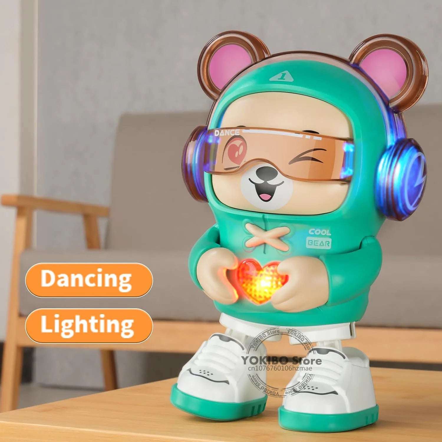 Tanzender Bärenroboter - Fördern Sie die motorischen Fähigkeiten - Spielzeugpuppe