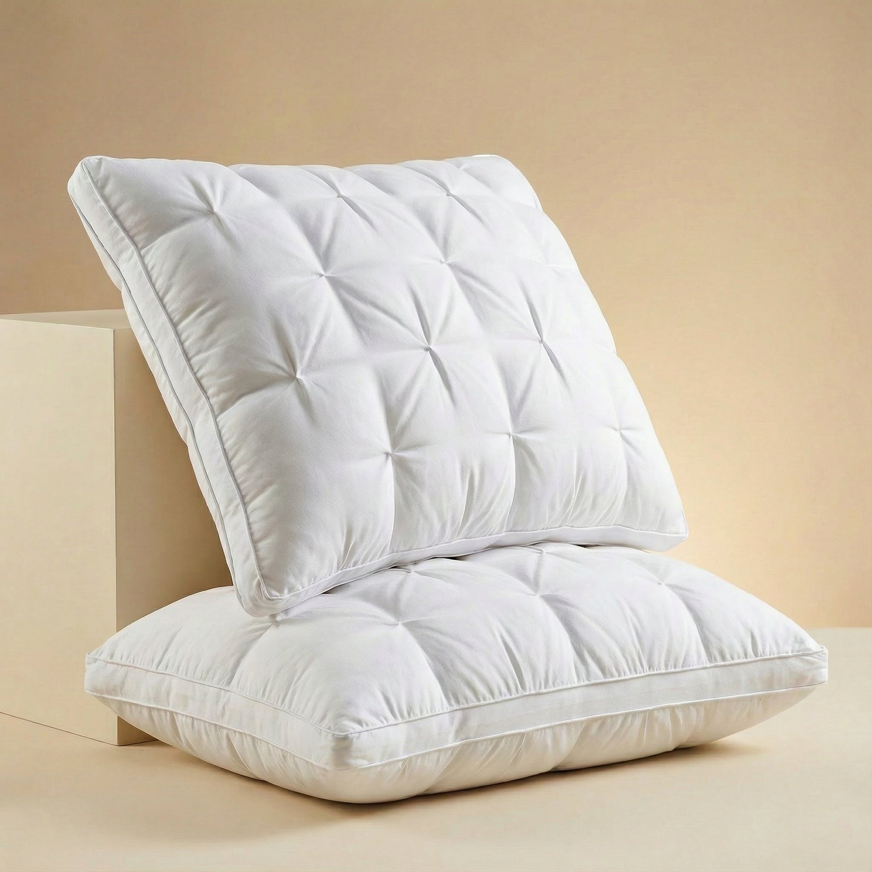 Luxury Down Pillow | Soft Support for Restful Sleep | Breathable Cotton Cover