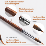 Präzisionspinsel-Set für Detailarbeiten | Ergonomischer Holzgriff