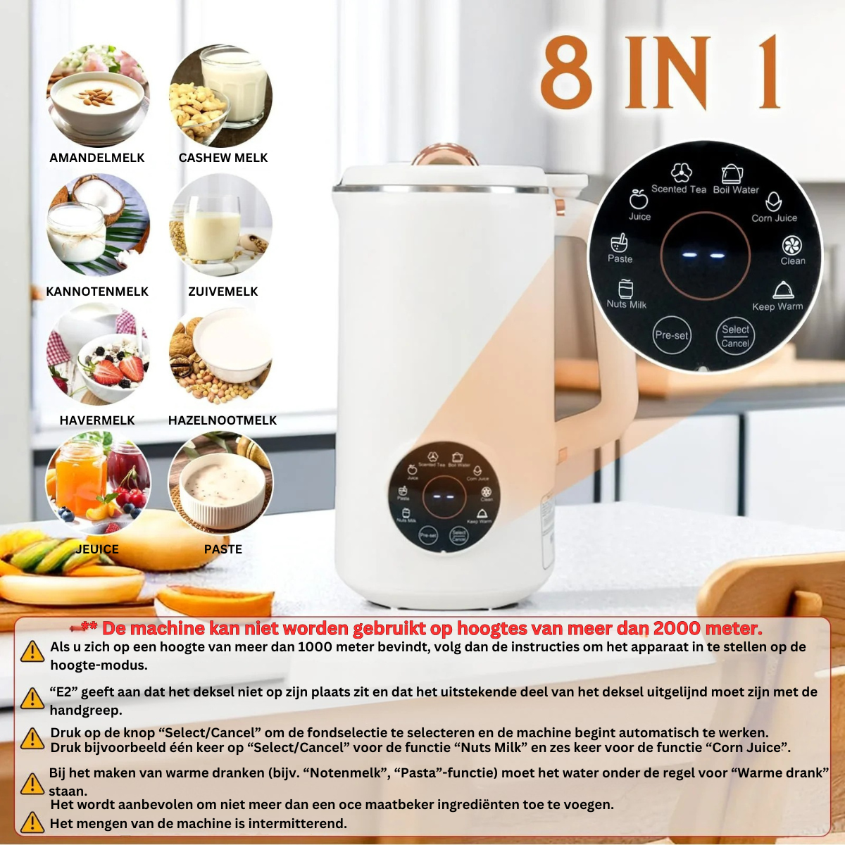 DietMix - 8-in-1 Nussmilchbereiter für Zuhause (1000 ml)