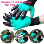 Garden gloves with claws for efficient work