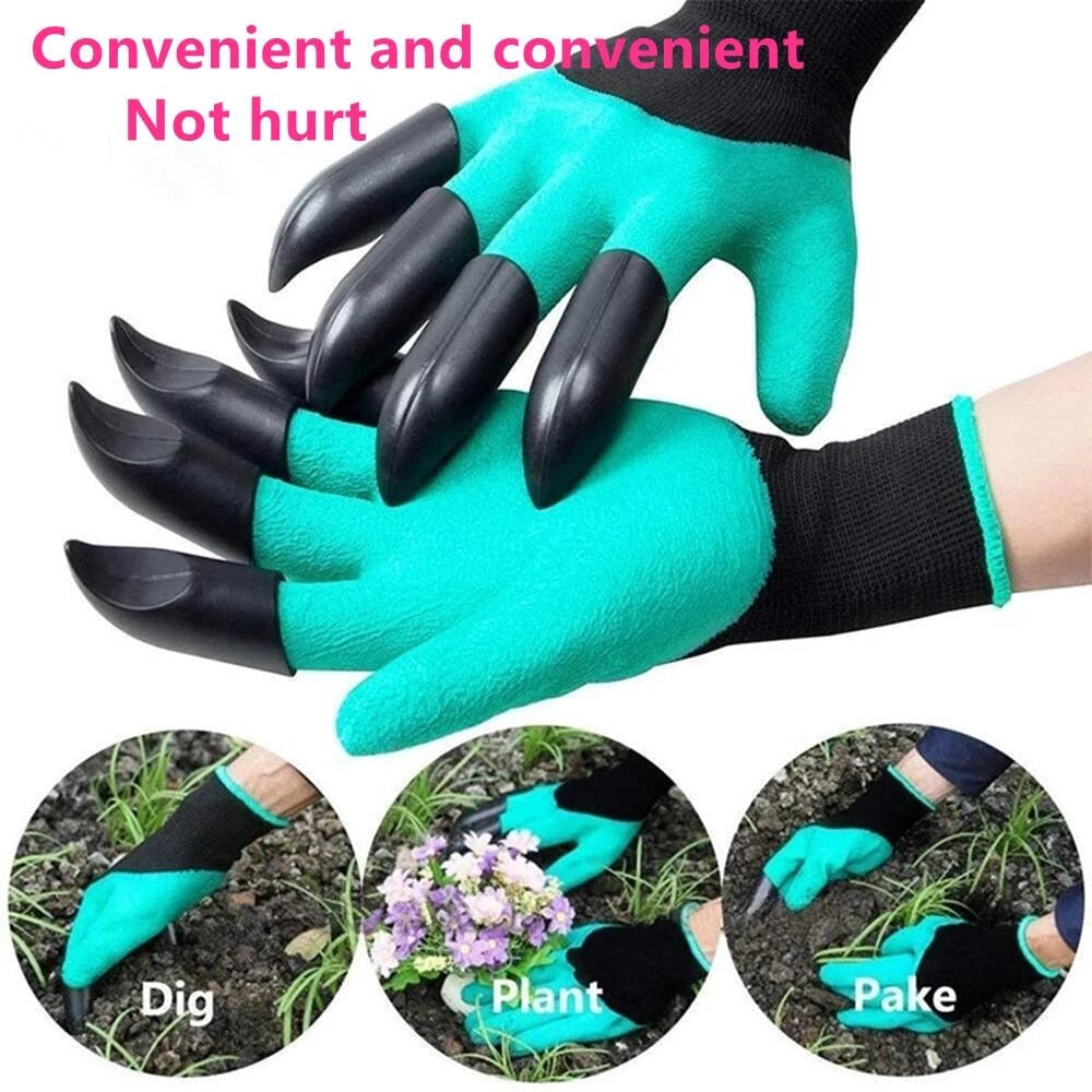 Garden gloves with claws for efficient work