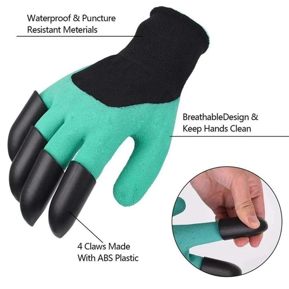 Garden gloves with claws for efficient work