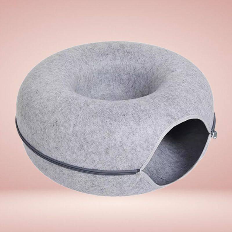 Interactive Donut-Shaped Cat Cave