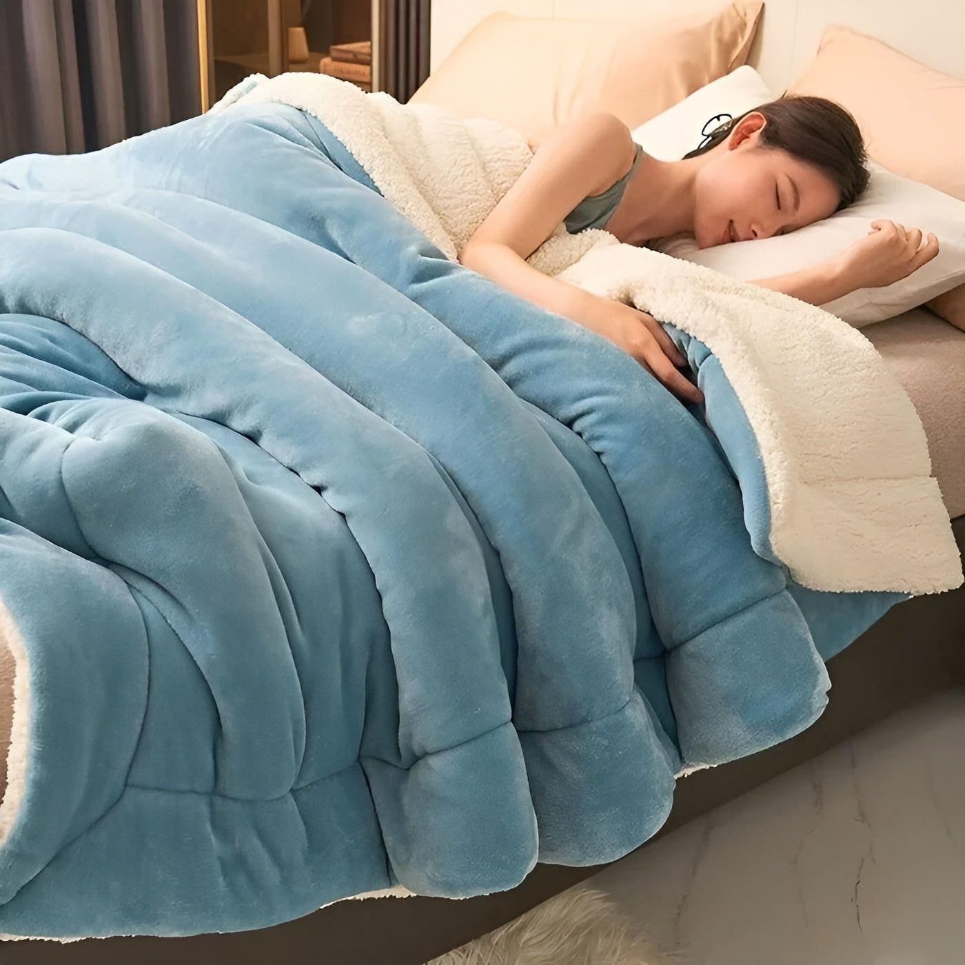 Zweischichtige Fleece-Decke – Gemütlicher Luxus für Zuhause