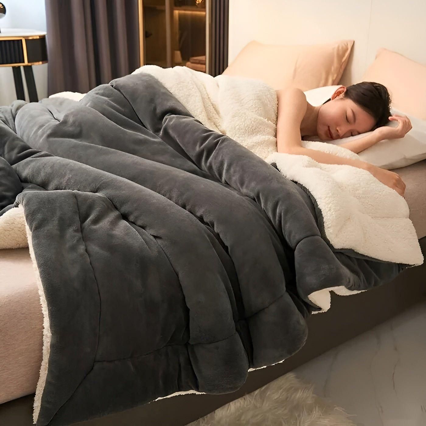Zweischichtige Fleece-Decke – Gemütlicher Luxus für Zuhause