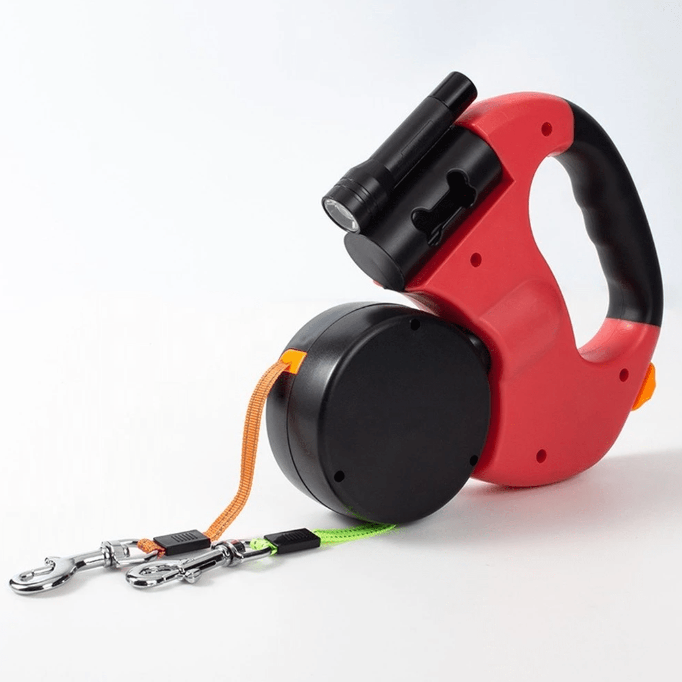 DoubleDog - Verwicklungsfreies Doppelleinen-System mit Taschenlampe