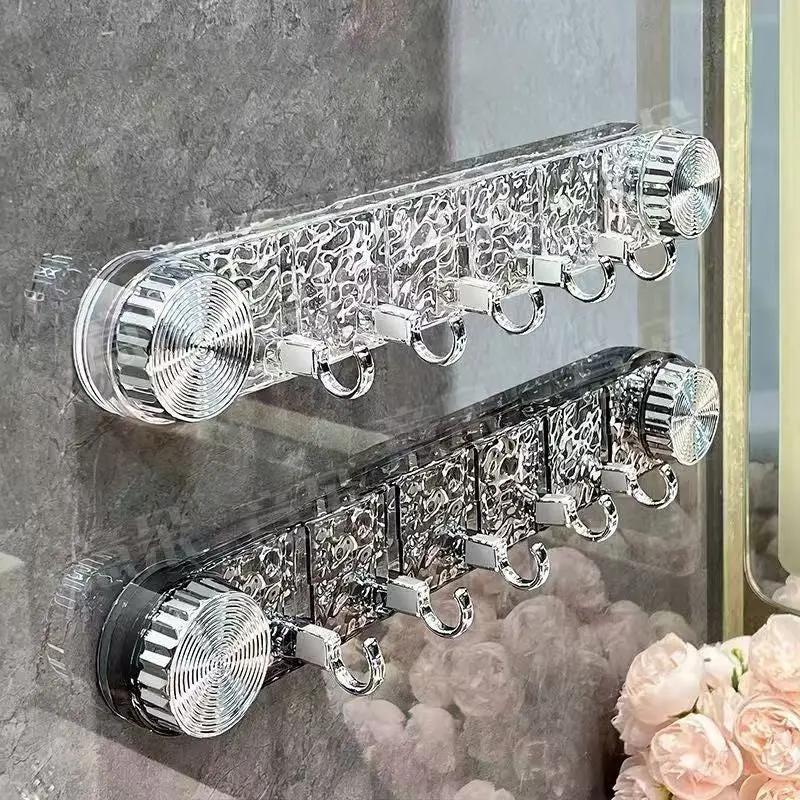 Elegant Hook Holder with Rotating Suction Cups – Effortless Installation