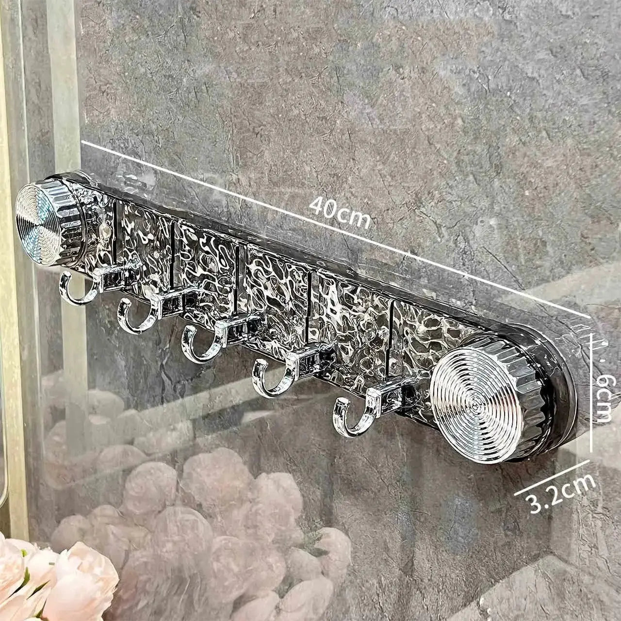 Elegant Hook Holder with Rotating Suction Cups – Effortless Installation
