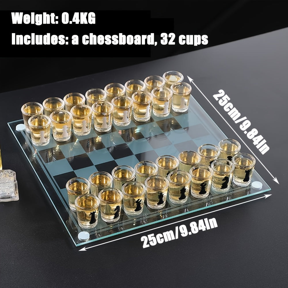 DrinkChess - Schachspiel mit Shotgläsern für Partys