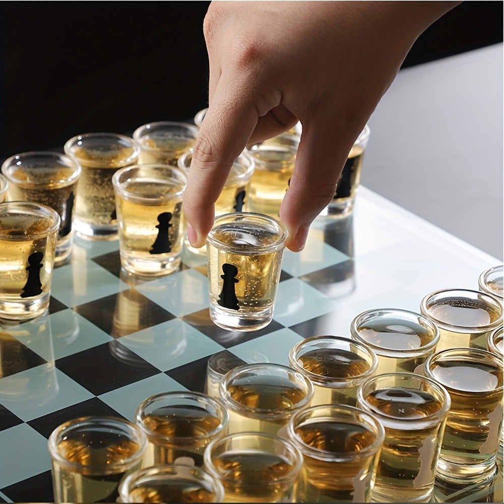 DrinkChess - Schachspiel mit Shotgläsern für Partys
