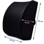 ComfortPlus | Ergonomic Car Lumbar Support Pillow - Memory Foam - Breathable for Commuters and Long Drives
