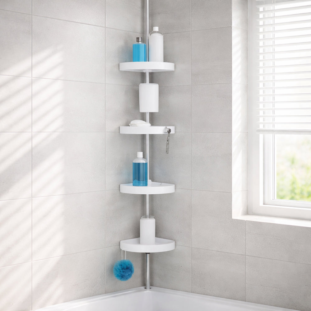 Adjustable Corner Shelf for Shower and Bathroom – Space-Saving Organizer