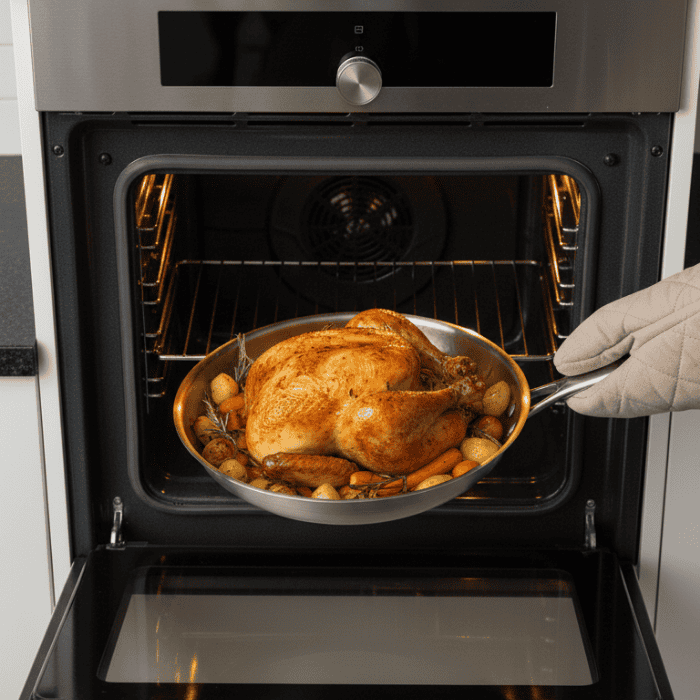 Stainless Steel Pan | Perfect Searing Without Coating | Even Heat Distribution