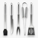 Stainless Steel BBQ Utensil Set | With Carry Bag for On The Go | Secure Grip with Heat Protection