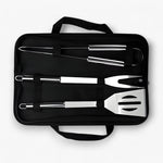 Stainless Steel BBQ Utensil Set | With Carry Bag for On The Go | Secure Grip with Heat Protection