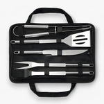 Stainless Steel BBQ Utensil Set | With Carry Bag for On The Go | Secure Grip with Heat Protection
