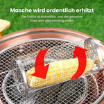 Stainless Steel Grill Basket | Rolling Basket for Even Grilling