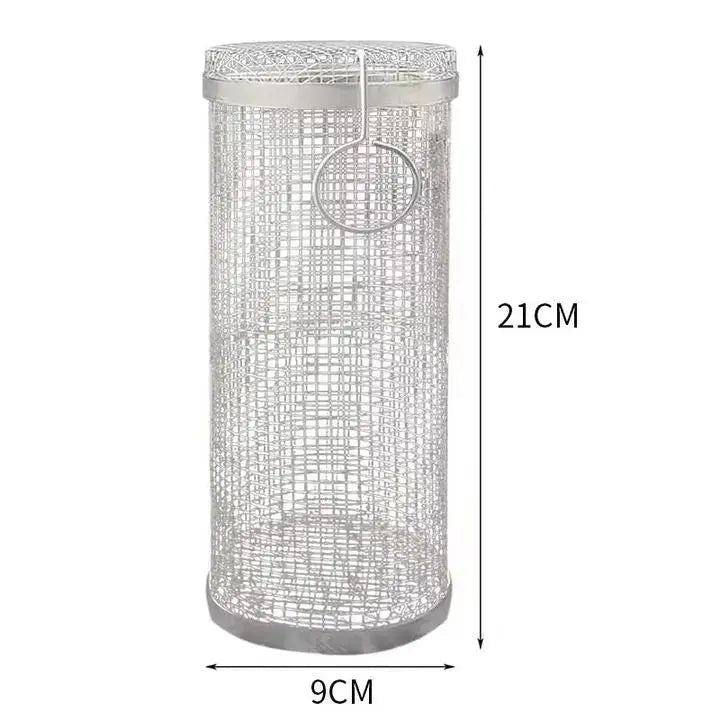 Stainless Steel Grill Basket | Rolling Basket for Even Grilling