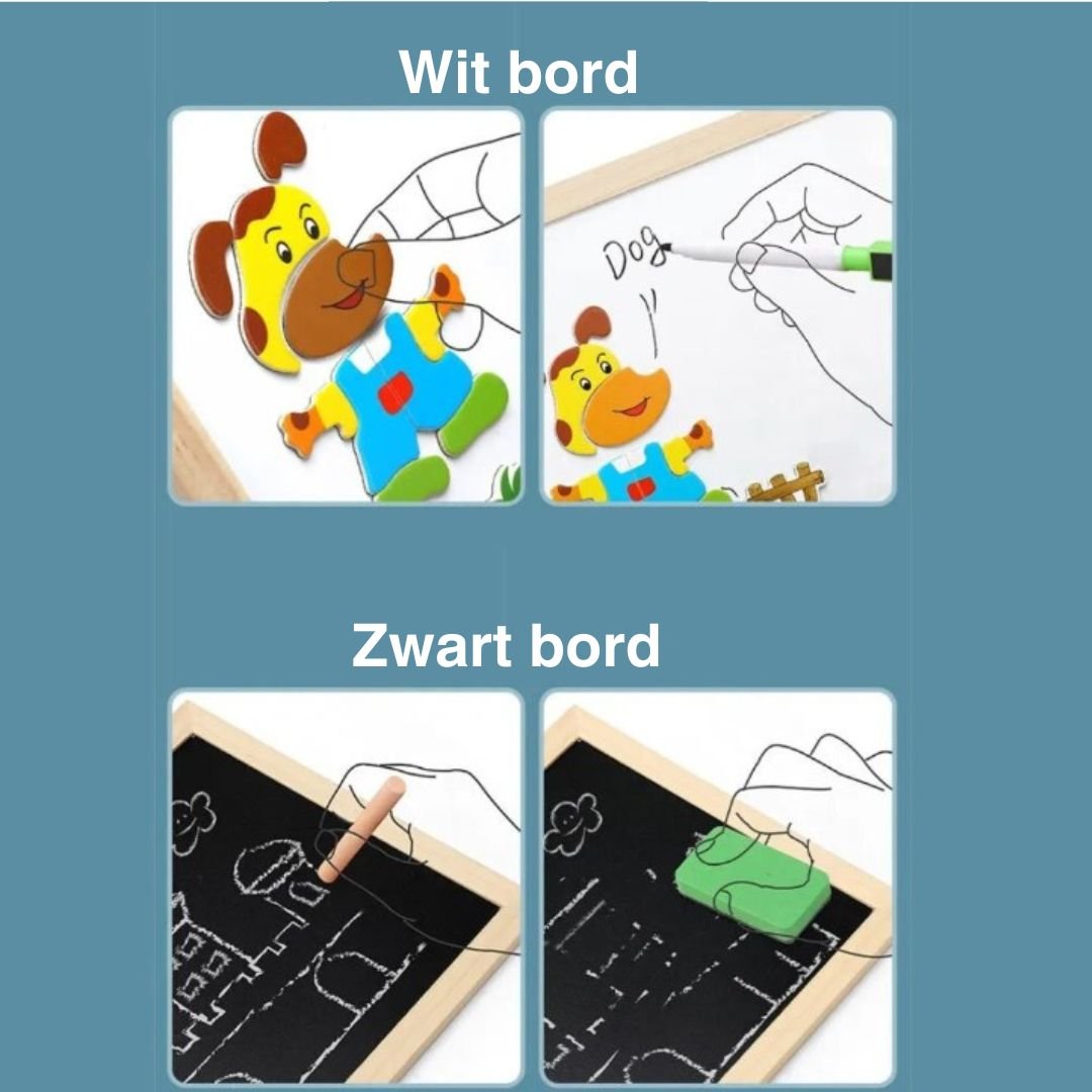EduCreate - Beidseitiges Magnetisches Zeichentafel-Set