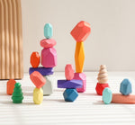 EduFun - Bunte Holz-Balanceblöcke für Kinder, Robust und Kreativ